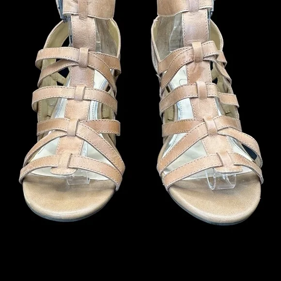 Jessica Simpson Strappy Gladiators Wedge Sandals Brown Size 9.5 - Picture 8 of 14